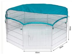 Wire Pet Playpen with waterproof polyester cloth 8 panels size 63x 60cm 06-0114 www.gmtpet.cn