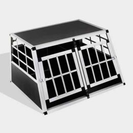 Aluminum Dog cage Small Double Door Dog cage 65a 89cm 06-0770 www.gmtpet.cn