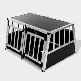 Small Double Door Dog Cage With Separate Board 65a 89cm 06-0771 www.gmtpet.cn