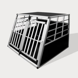 Aluminum Small Double Door Dog cage 89cm 75a 06-0772 www.gmtpet.cn