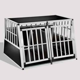 Aluminum Dog cage Large Double Door Dog cage 75a 104 06-0777 www.gmtpet.cn