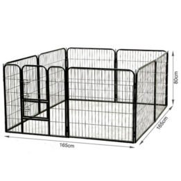 80cm Large Custom Pet Wire Playpen Outdoor Dog Kennel Metal Dog Fence 06-0125 www.gmtpet.cn