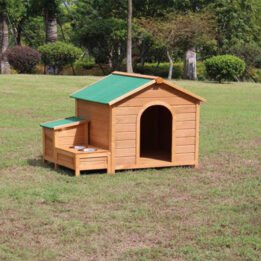 Novelty Custom Made Big Dog Wooden House Outdoor Cage www.gmtpet.cn