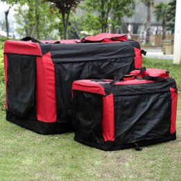 Foldable Large Dog Travel Bag 600D Oxford Cloth Outdoor Pet Carrier Bag in Red www.gmtpet.cn