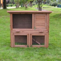 Wholesale Large Wooden Rabbit Cage Outdoor Two Layers Pet House 145x 45x 84cm 08-0027 www.gmtpet.cn