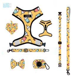 Pet harness factory new dog leash vest-style printed dog harness set small and medium-sized dog leash 109-0053 www.gmtpet.cn