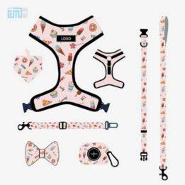 Pet harness factory new dog leash vest-style printed dog harness set small and medium-sized dog leash 109-0005 www.gmtpet.cn