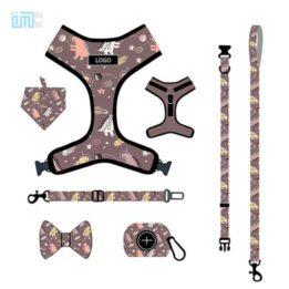 Pet harness factory new dog leash vest-style printed dog harness set small and medium-sized dog leash 109-0010 www.gmtpet.cn