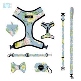 Pet harness factory new dog leash vest-style printed dog harness set small and medium-sized dog leash 109-0014 www.gmtpet.cn