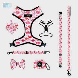Pet harness factory new dog leash vest-style printed dog harness set small and medium-sized dog leash 109-0016 www.gmtpet.cn