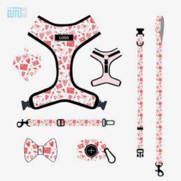 Pet harness factory new dog leash vest-style printed dog harness set small and medium-sized dog leash 109-0017 www.gmtpet.cn