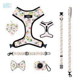 Pet harness factory new dog leash vest-style printed dog harness set small and medium-sized dog leash 109-0028 www.gmtpet.cn