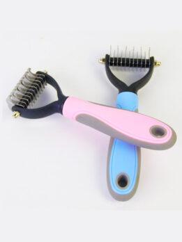Wholesale OEM & ODM Pet Comb Stainless Steel Double-sided open knot dog comb 124-235001 www.gmtpet.cn