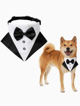 Wedding suit pet drool towel dog collar pet triangle towel pet bow tie wedding suit triangle towel 118-37007 www.gmtpet.cn